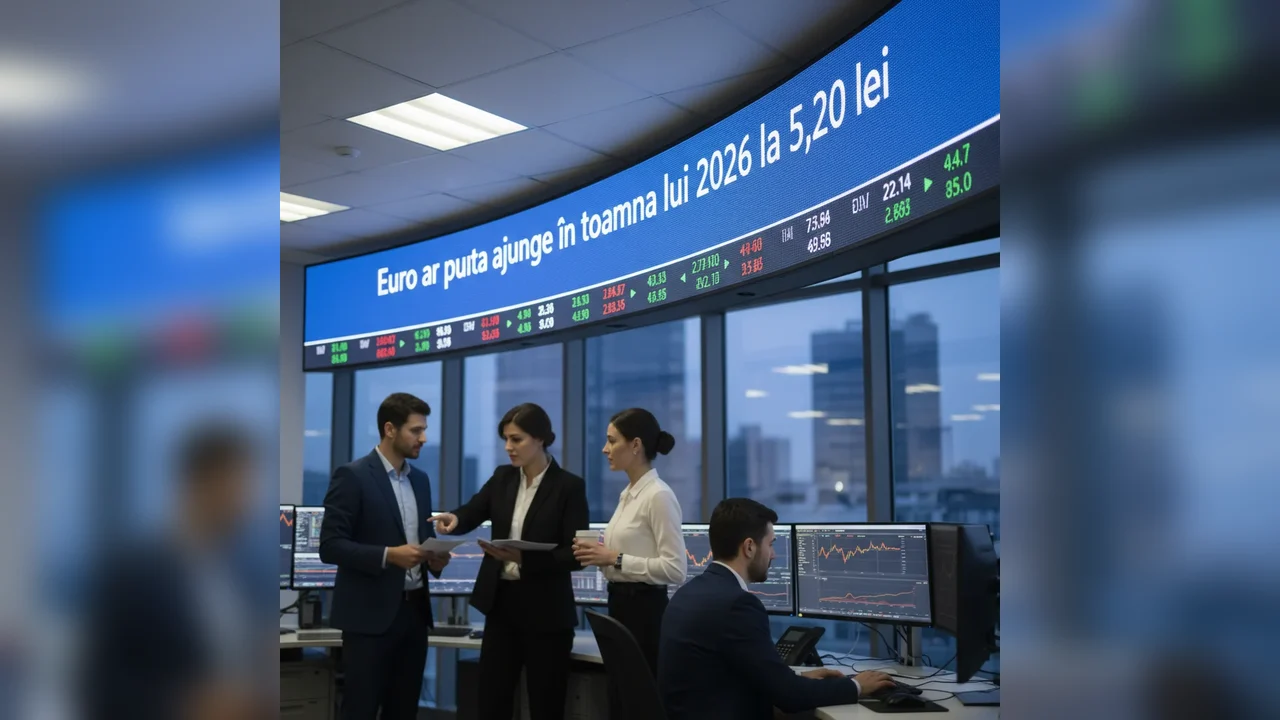 Euro poate atinge 5,20 lei în toamna anului 2026, estimează specialiști locali