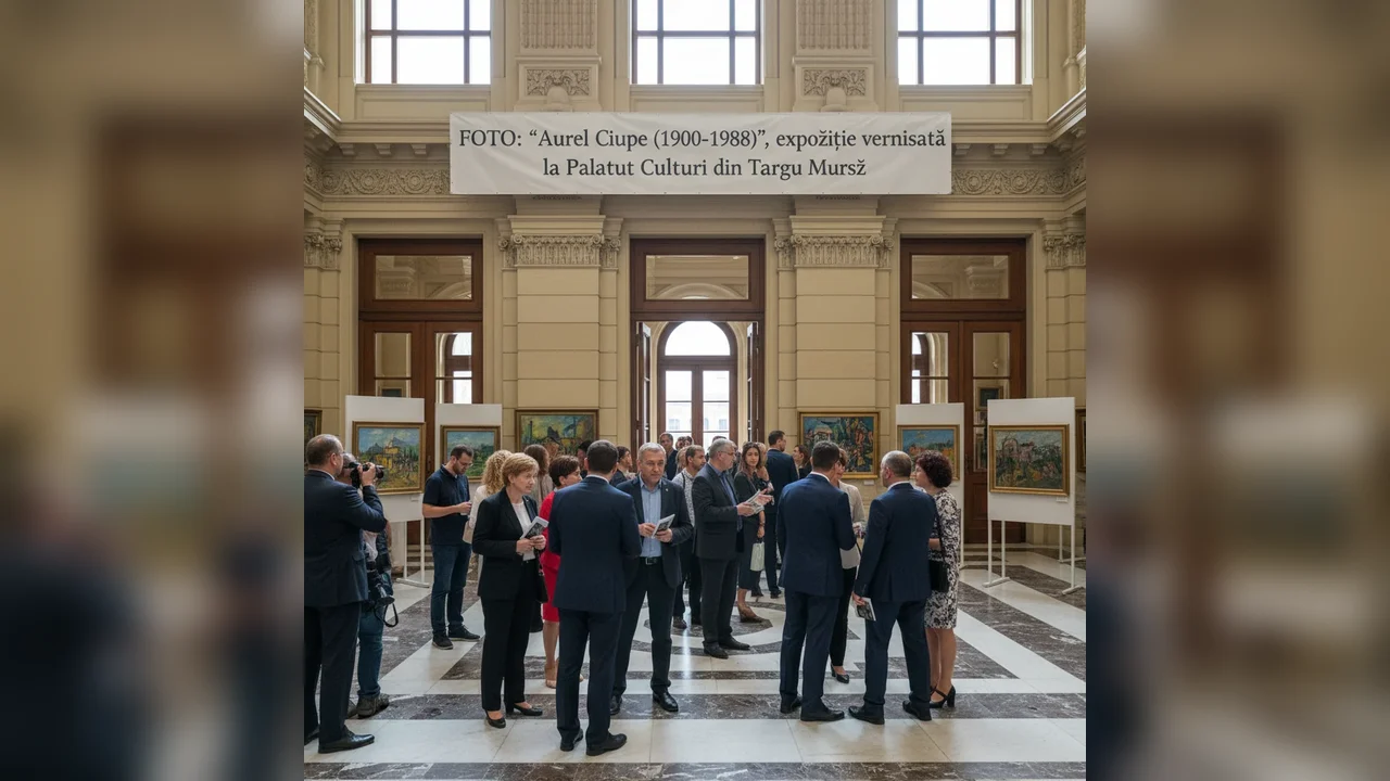 Expoziție Aurel Ciupe (1900-1988) vernisată la Palatul Culturii din Târgu Mureș – FOTO