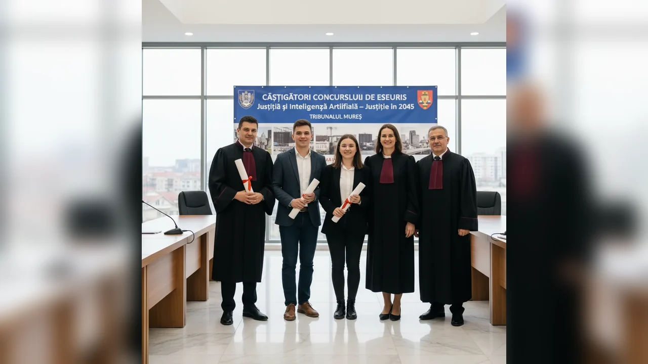 Premianții concursului de eseuri Justiția și Inteligența Artificială – Justiție în 2045 organizat de Tribunalul Mureș