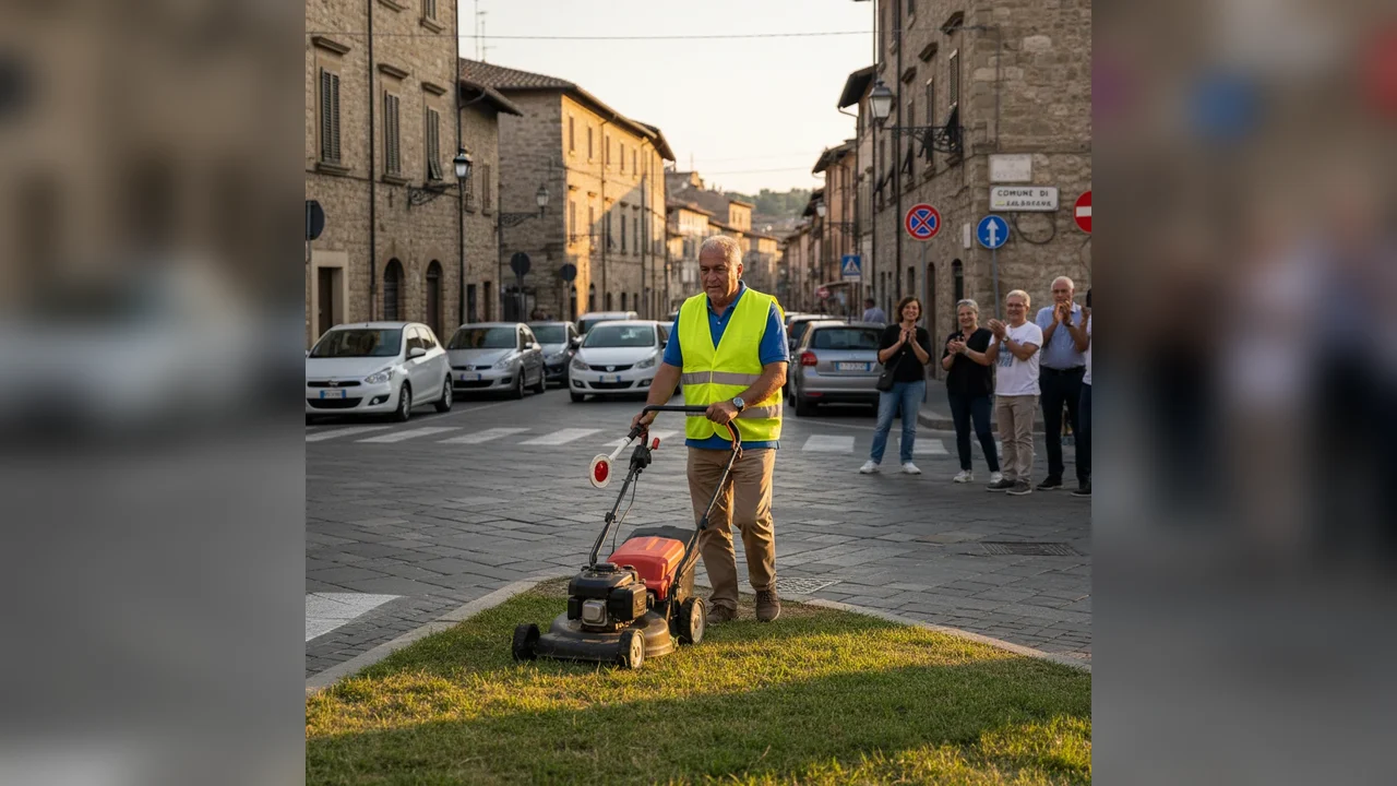 viceprimarul care dirijează traficul și întreține spațiile verzi din comunitate